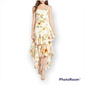 Ruffle Floral Midi Dress